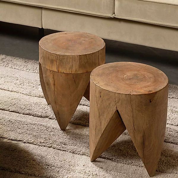 Beistelltisch Sofa zweiteilig im rustikalen Landhaus Stil Massivholz (zweit günstig online kaufen