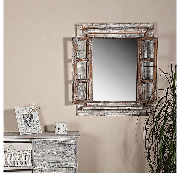 Melko Wandspiegel Dekospiegel Fensterladen Garderobenspiegel mit Bilderrahm günstig online kaufen