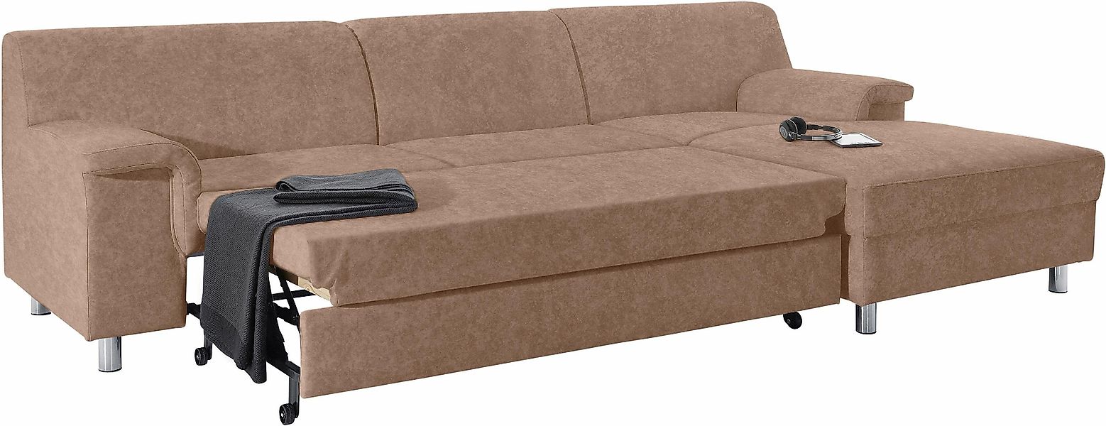 INOSIGN Ecksofa "Jamie, modern und elegant, Fußhöhe 9cm, L-Form,", wahlweis günstig online kaufen