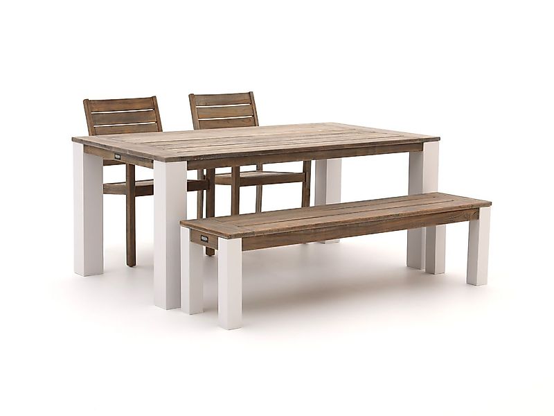 ROUGH-S/ROUGH-X 180 cm Gartenmöbel-Set met bank 4-teilig stapelbaar günstig online kaufen