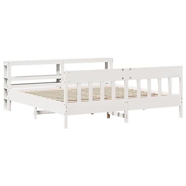 vidaXL Massivholzbett ohne Matratze Weiß 180x200 cm Kiefernholz 3306256 günstig online kaufen