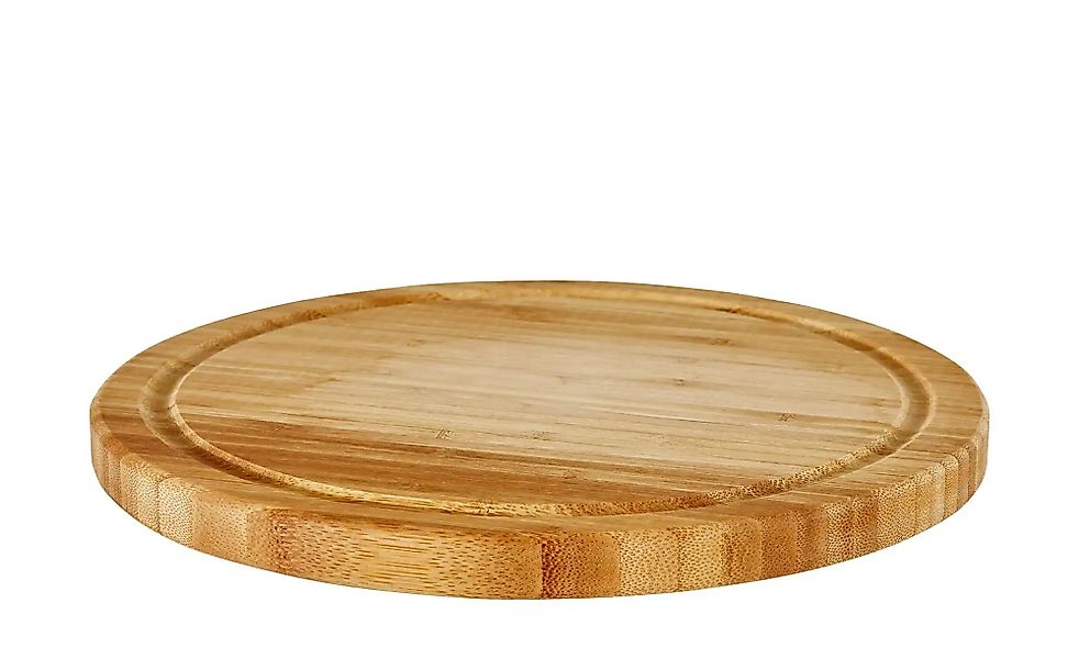 KHG Schneidebrett   ¦ holzfarben ¦ Bambus ¦ Maße (cm): H: 1,8  Ø: 26 Küchen günstig online kaufen