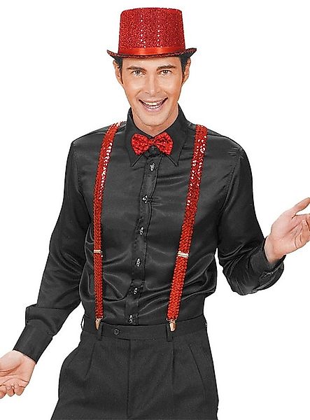 Widdmann Hosenträger Hosenträger Pailletten rot Mit Metall-Clips und Schnal günstig online kaufen