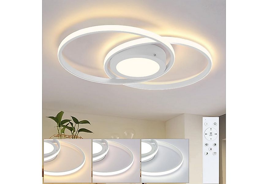 Nettlife LED Deckenleuchte LED Deckenleuchte Dimmbar Modern 48W, Dimmbar, W günstig online kaufen