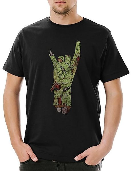 Urban Backwoods Print-Shirt Zombie Metal Fist Logo Herren T-Shirt Rotten Ha günstig online kaufen