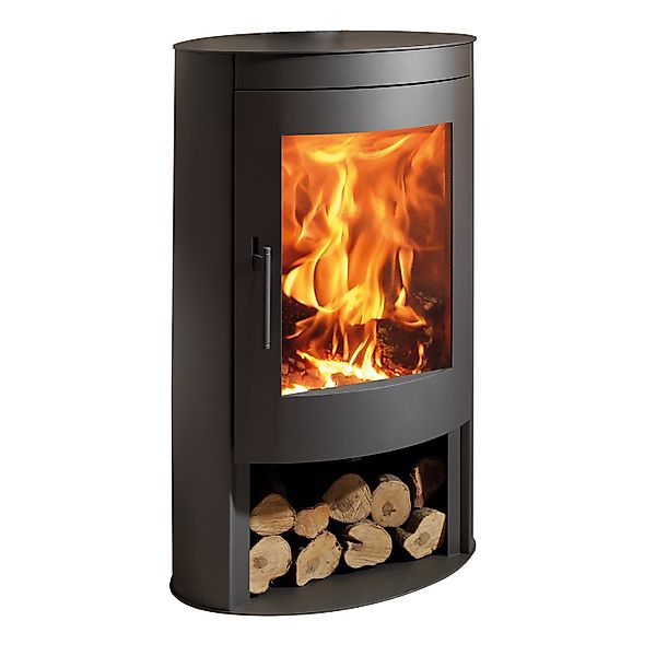 Panadero Oval Kaminofen Stahl Schwarz Metallic 8,7 kW günstig online kaufen