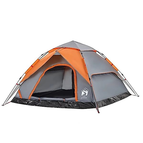 vidaXL Kuppel-Campingzelt 5 Personen Grau und Orange Quick Release 4004187 günstig online kaufen