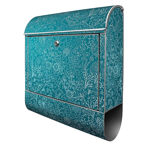 Banjado Design Briefkasten Silber Pulverbeschichtet 39x47x14cm 2 Schlüssel günstig online kaufen