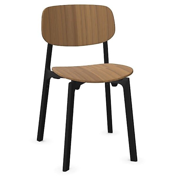 Kristalia COLANDER Stuhl Nussbaum mit schwarzem Gestell günstig online kaufen