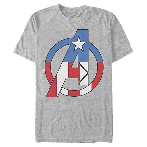 Marvel - Logo Avenger Captian America - Männer T-Shirt günstig online kaufen