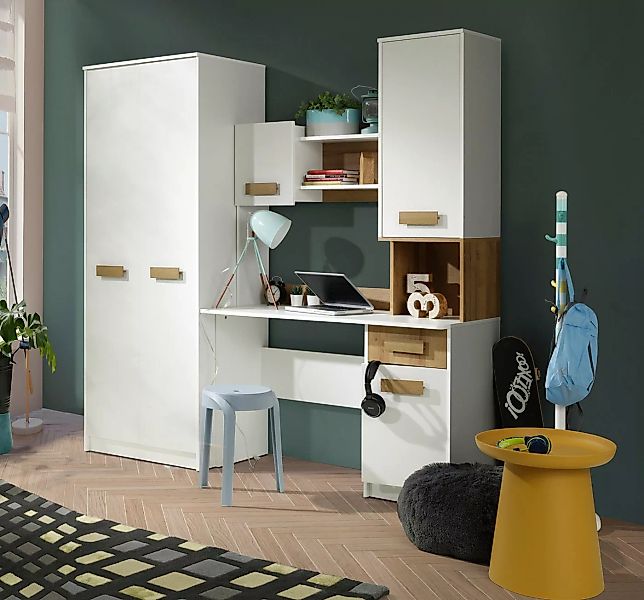 Marmex Möbel Schrank-Set Grant Mini, (SET, Kleiderschrank, Schreibtisch mit günstig online kaufen