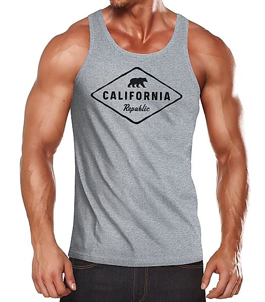Neverless Tanktop Herren Tank-Top California Republic günstig online kaufen
