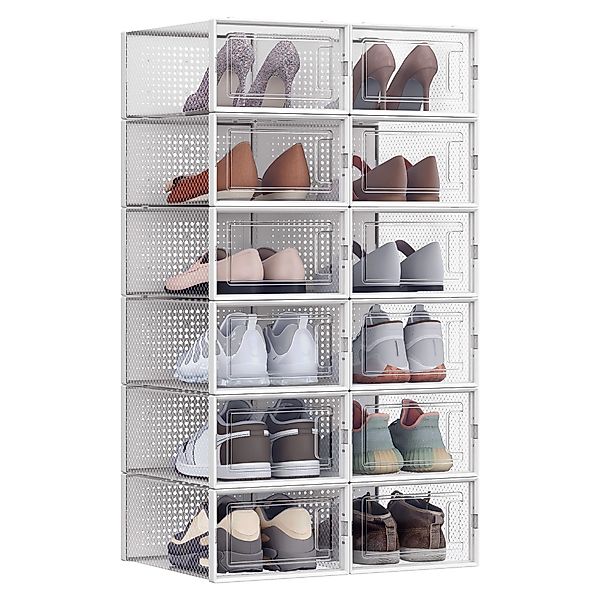 SONGMICS Schuhbox Aufbewahrungsboxen (12 St), Schuh-Organizer, günstig online kaufen