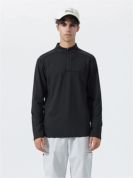 YOUTHUP Funktionsshirt Herren Stretch-Sportshirt mit Zipp-Polo-Kragen günstig online kaufen
