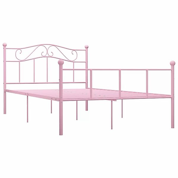 Bettgestell Rosa Metall 160x200 Cm günstig online kaufen