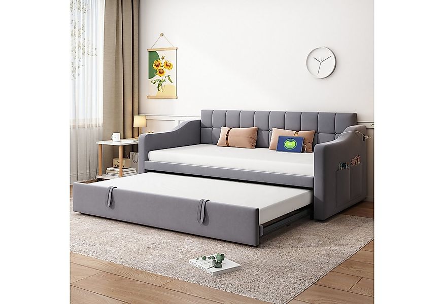 Odikalo Schlafsofa Schlafcouch 90x190, Polsterbett Schlafsofa 2 in 1 Multif günstig online kaufen