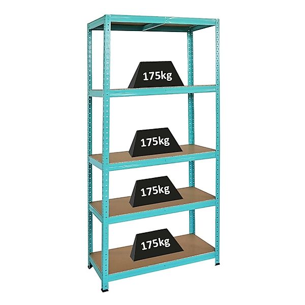 BERLINLODGE Wohnregal GREEN HULK HxBxT 180x90x40cm Fachlast 175kg 5 Ebenen günstig online kaufen