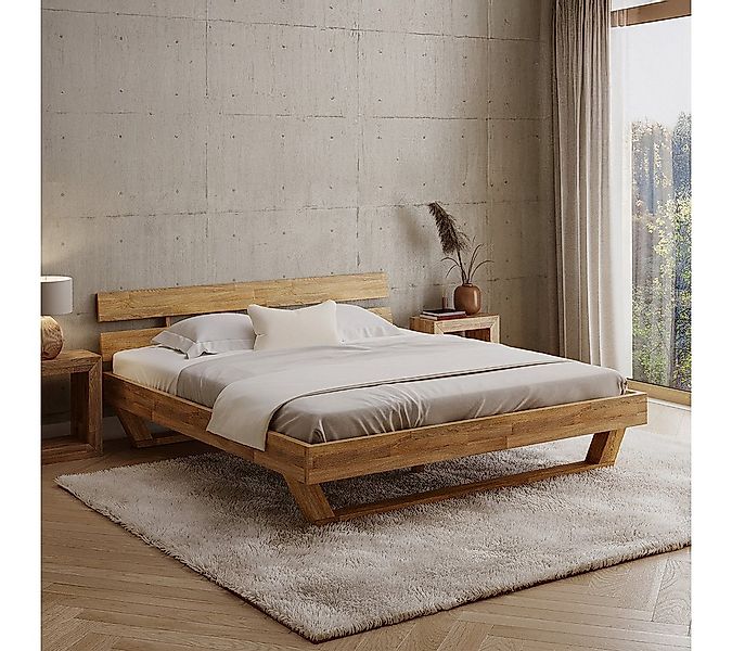 skølm Massivholzbett Nornir aus Eiche, natur geölt, verfügbar in 120/140/16 günstig online kaufen