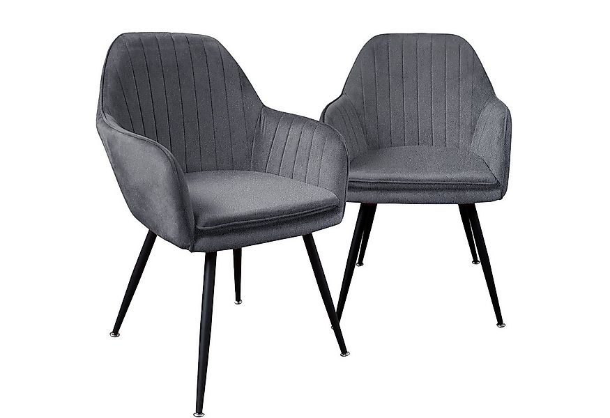 TRISENS Esszimmerstuhl Gloria (Stück, 2 St), Essstuhl mit abgestepptem Samt günstig online kaufen