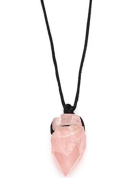 Nisan Kette und Anhänger Set, Rosenquarz Anhänger – Naturstein Halskette mi günstig online kaufen