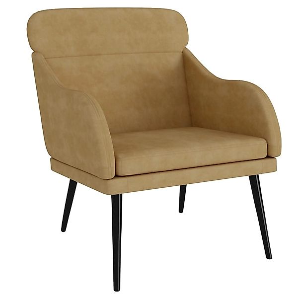 vidaXL Sessel Braun 63x76x80 cm Samt 351442 günstig online kaufen