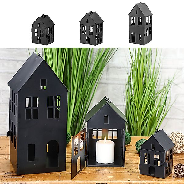 CEPEWA Windlicht Windlicht Haus 3er Set günstig online kaufen