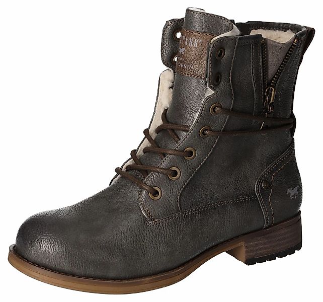 Mustang Shoes Winterboots, Blockabsatz, Winterstiefelette, Schnürboots günstig online kaufen
