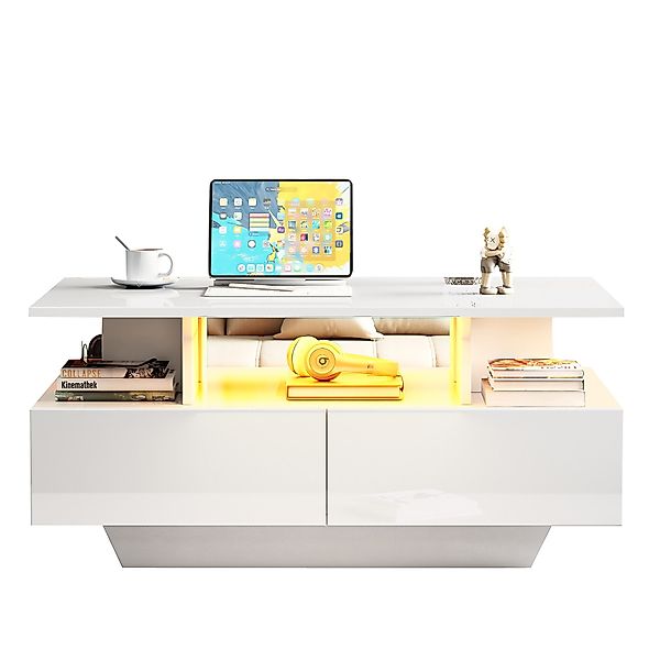REDOM Couchtisch Moderner Couchtisch (Hochglanz-Wohnzimmetisch, Beistelltis günstig online kaufen