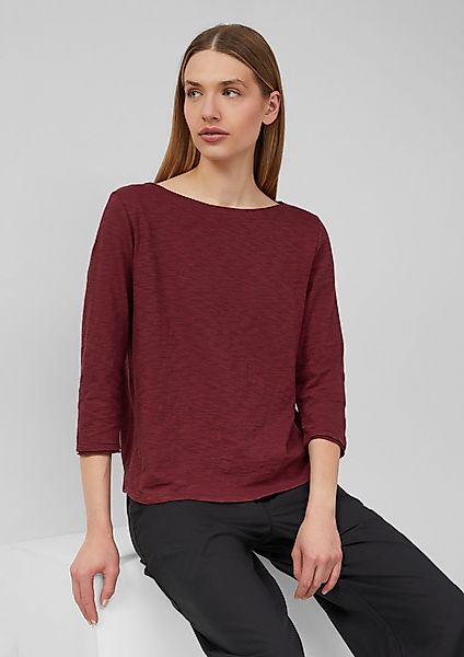 s.Oliver 3/4-Arm-Shirt Shirt mit Flammgarnstruktur und günstig online kaufen