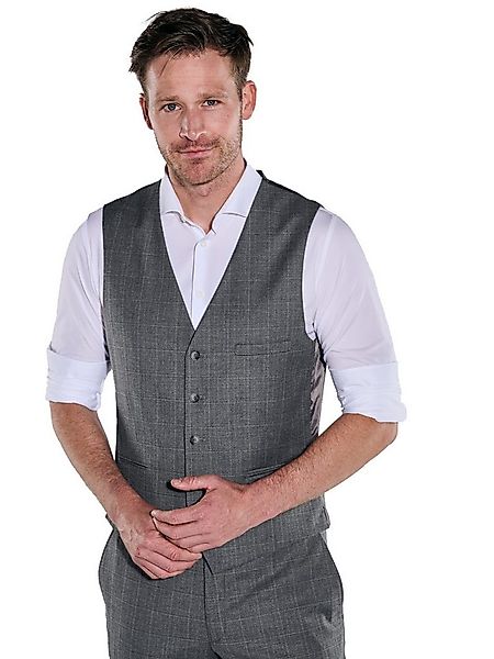 emilio adani Anzugweste emilio adani Herren Anzug-Weste kariert, Silbergrau günstig online kaufen