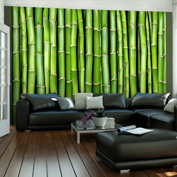 artgeist Fototapete Imitation einer Bambuswand grün Gr. 200 x 154 günstig online kaufen