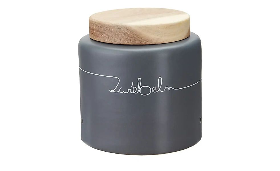 KHG Aufbewahrungsdose  Zwiebeln ¦ grau ¦ Maße (cm): H: 17  Ø: 16.5 Küchenzu günstig online kaufen