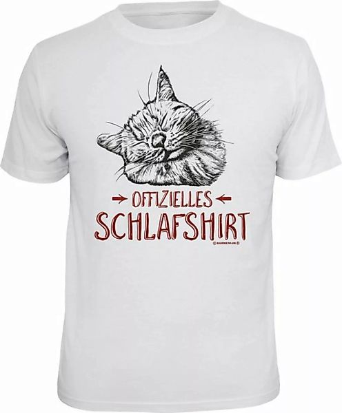 RAHMENLOS® T-Shirt Offizielles Schlafshirt süsse Katze günstig online kaufen
