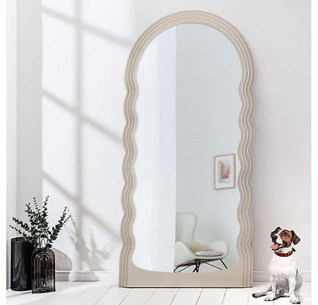 LebensWohnArt Wandspiegel Extravaganter Rundbogen Design Spiegel 160x80cm F günstig online kaufen
