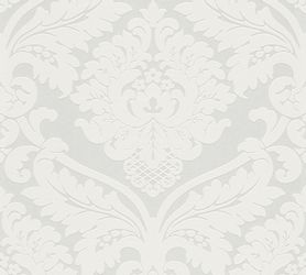 Bricoflor Barock Vliestapete Hell Weiße Tapete mit Ornamenten Ideal für Woh günstig online kaufen