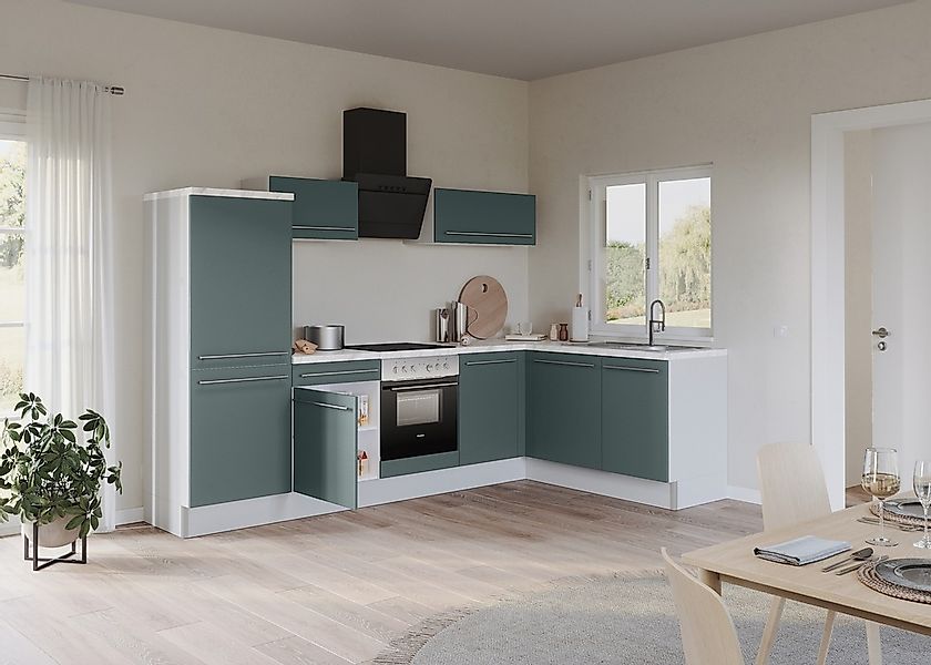 KOCHSTATION Küche "KS-Bern2" Stellmaße 295 x 175 cm, wahlweise mit E-Geräte günstig online kaufen