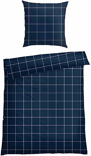 Schiesser Bettwäsche "Josh aus weichem Baumwoll-Satin mit kariertem Muster" günstig online kaufen