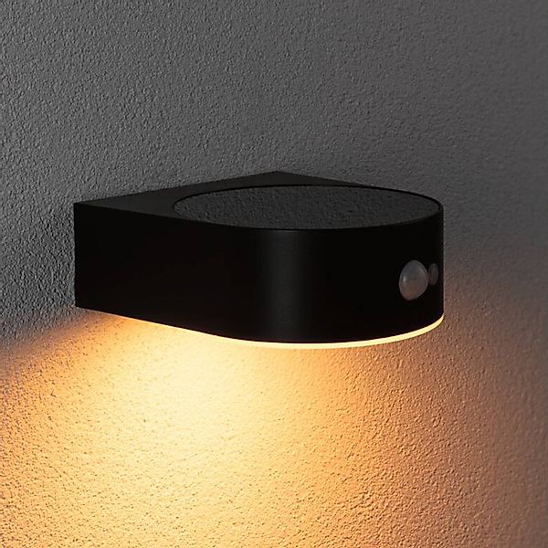 Paulmann LED Außen-Wandleuchte »Solar Eileen IP44 2200K 300lm Schwarz«, 1 f günstig online kaufen
