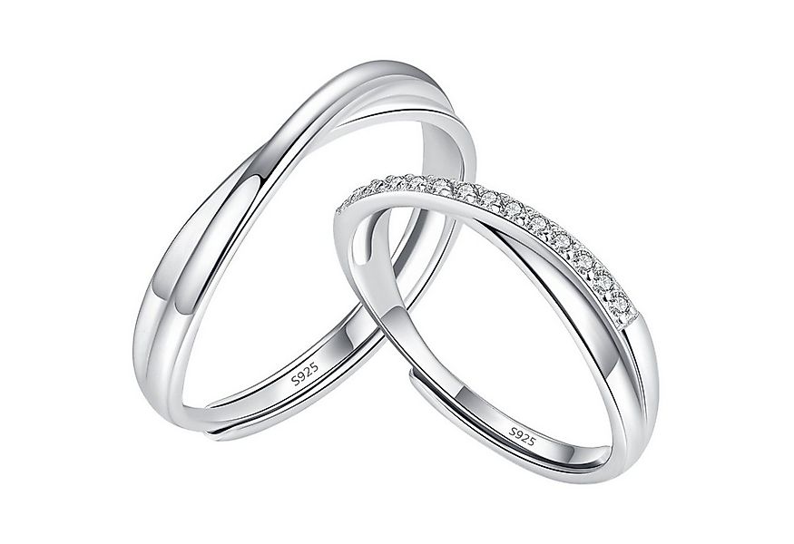 KARMA Ring-Set Damenring Silber 925 Zirkonia Fingerring 2 Stk. Damenschmuck günstig online kaufen