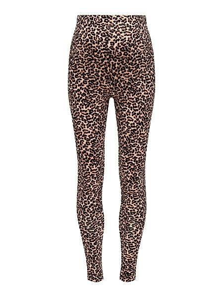 ONLY Mama Leopardenprint Leggings Damen Schwarz günstig online kaufen