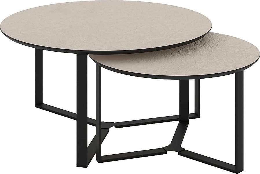 HELA Couchtisch MASSA (Set, 2-St), 2er Set, Gestell rechteckig, Melamin mit günstig online kaufen