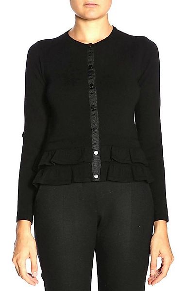 Emporio Armani Strickjacke Damen Cardigan Eleganter Feinstrick mit Volants günstig online kaufen