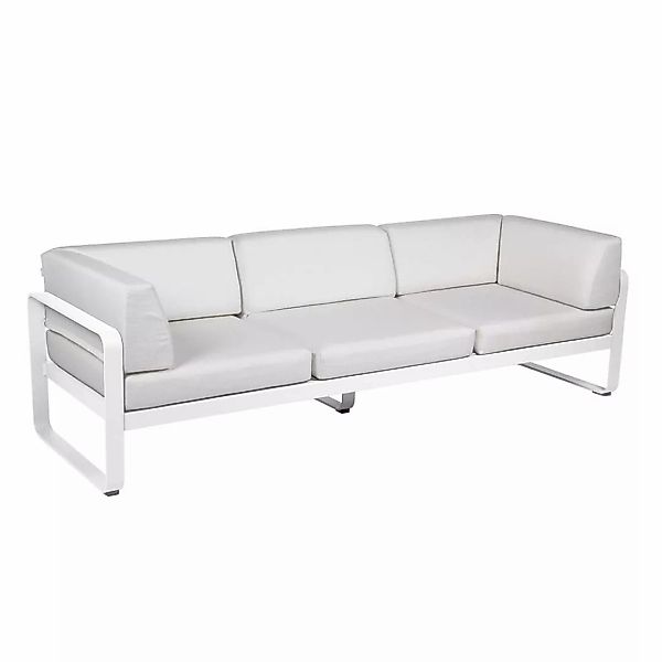 Bellevie 3-Sitzer Club Sofa Outdoor 01 Baumwollweiß 81 Grauweiß günstig online kaufen