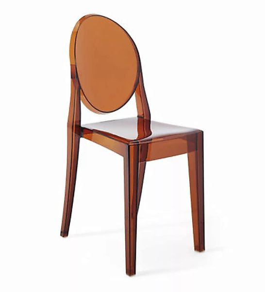 Stapelbarer Stuhl Victoria Ghost plastikmaterial orange / Polycarbonat 2.0 günstig online kaufen