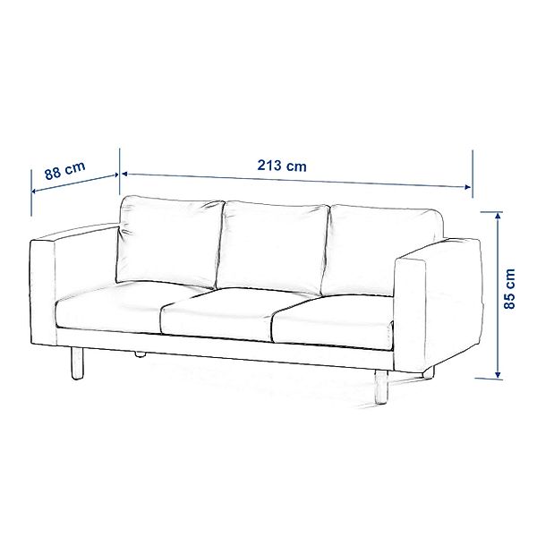 Bezug für Norsborg 3-Sitzer Sofa, schwarz--rosa, Norsborg 3-Sitzer Sofabezu günstig online kaufen