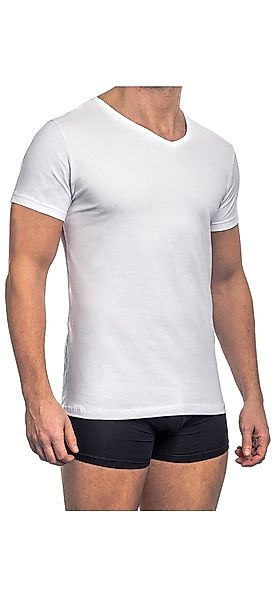 Unterhemd Herren Mit V-ausschnitt 4er Pack - T-shirt Kurzarm Basic Slim Fit günstig online kaufen