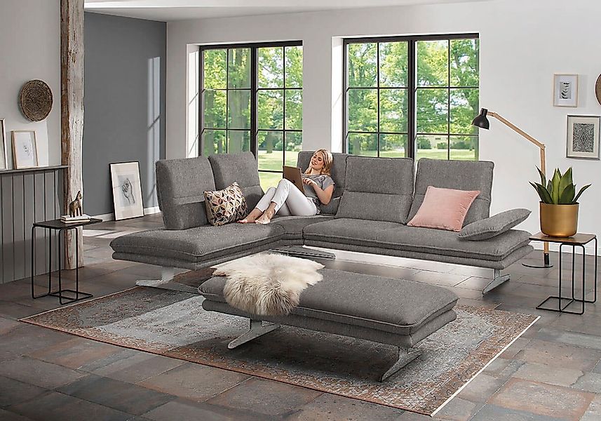 W.SCHILLIG Ecksofa "broadway, Designsofa, mit tollem Sitzkomfort, L-Form", günstig online kaufen