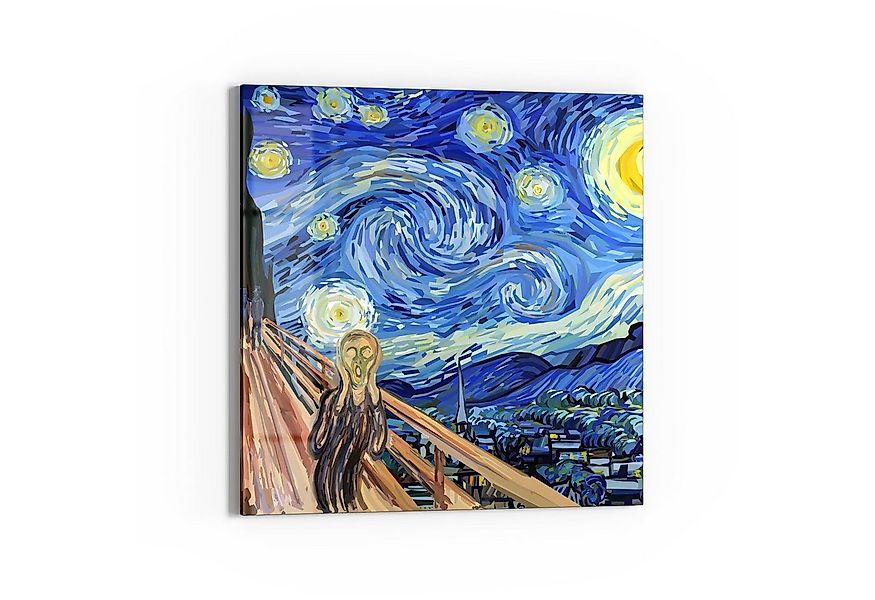 DEQORI Glasbild 'Munch trifft Van Gogh', 'Munch trifft Van Gogh', Glas Wand günstig online kaufen