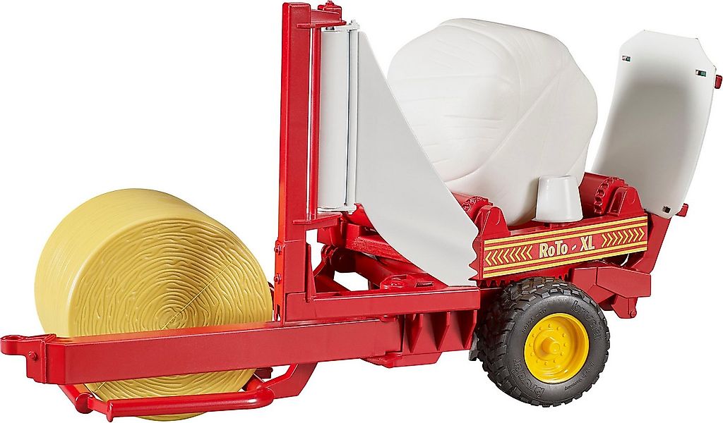 Bruder® Spielzeug-Landmaschine Ballenwickler 38 cm mit Rundballen ocker/wei günstig online kaufen