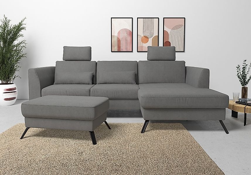 sit&more Ecksofa "Olsen L-Form" inklusive Sitztiefenverstellung, wahlweise günstig online kaufen
